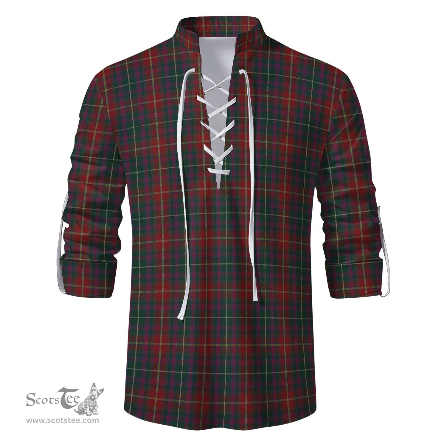 ScotsTee Shop Scottish Meath County Ireland Clan Tartan Mens Scottish Jacobite Ghillie Casual Shirt