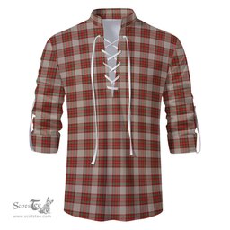 ScotsTee Shop Scottish McBrayer Dress Clan Tartan Mens Scottish Jacobite Ghillie Casual Shirt