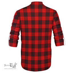 ScotsTee Shop Scottish Wemyss Modern Clan Tartan Mens Scottish Jacobite Ghillie Casual Shirt