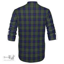 ScotsTee Shop Scottish MacLaren Clan Crest Tartan Mens Scottish Jacobite Ghillie Casual Shirt