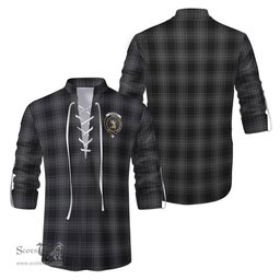 ScotsTee Shop Scottish Stewart Mourning Clan Crest Tartan Mens Scottish Jacobite Ghillie Casual Shirt