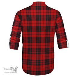 ScotsTee Shop Scottish MacLeod of Raasay Clan Tartan Mens Scottish Jacobite Ghillie Casual Shirt