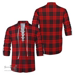 ScotsTee Shop Scottish MacLeod of Raasay Clan Tartan Mens Scottish Jacobite Ghillie Casual Shirt