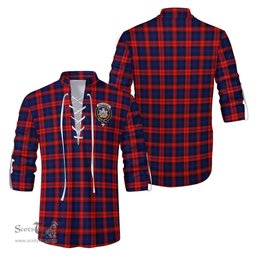 ScotsTee Shop Scottish MacLachlan Modern Clan Crest Tartan Mens Scottish Jacobite Ghillie Casual Shirt