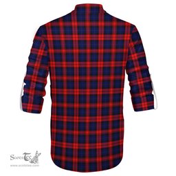 ScotsTee Shop Scottish MacLachlan Modern Clan Crest Tartan Mens Scottish Jacobite Ghillie Casual Shirt