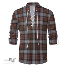 ScotsTee Shop Scottish MacRae Hunting Weathered Clan Tartan Mens Scottish Jacobite Ghillie Casual Shirt