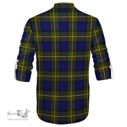 ScotsTee Shop Scottish Moore Clan Crest Tartan Mens Scottish Jacobite Ghillie Casual Shirt