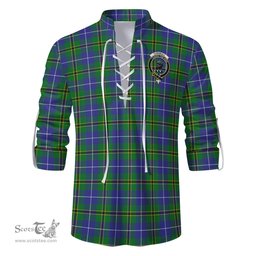 ScotsTee Shop Scottish Turnbull Hunting Clan Crest Tartan Mens Scottish Jacobite Ghillie Casual Shirt