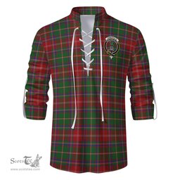ScotsTee Shop Scottish Somerville Clan Crest Tartan Mens Scottish Jacobite Ghillie Casual Shirt