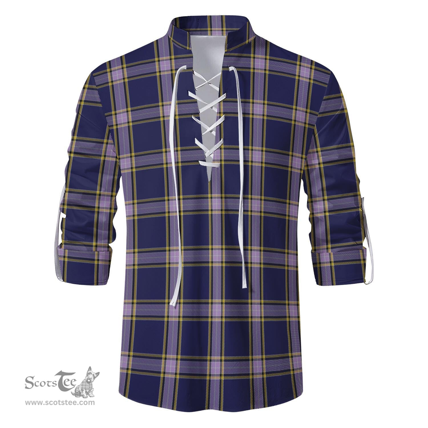 ScotsTee Shop Scottish Nunavut Territory Canada Clan Tartan Mens Scottish Jacobite Ghillie Casual Shirt