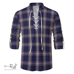 ScotsTee Shop Scottish Nunavut Territory Canada Clan Tartan Mens Scottish Jacobite Ghillie Casual Shirt