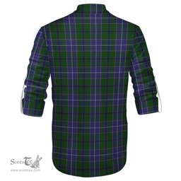 ScotsTee Shop Scottish Wishart Hunting Clan Tartan Mens Scottish Jacobite Ghillie Casual Shirt