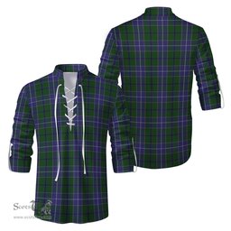 ScotsTee Shop Scottish Wishart Hunting Clan Tartan Mens Scottish Jacobite Ghillie Casual Shirt