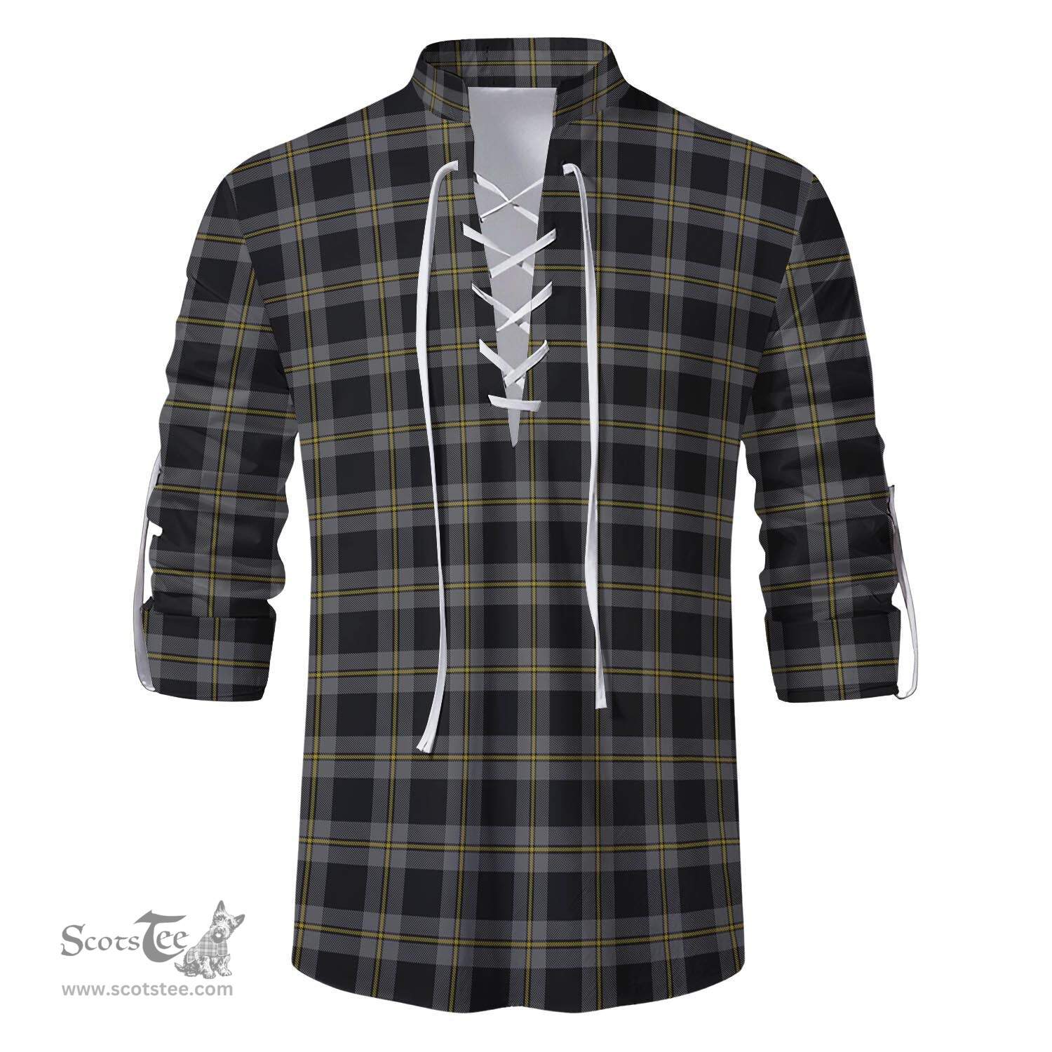 ScotsTee Shop Scottish Perry Ancient Clan Tartan Mens Scottish Jacobite Ghillie Casual Shirt