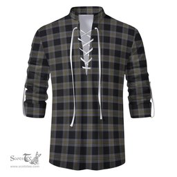ScotsTee Shop Scottish Perry Ancient Clan Tartan Mens Scottish Jacobite Ghillie Casual Shirt