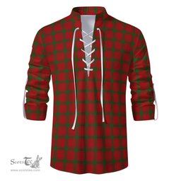 ScotsTee Shop Scottish MacDonald of Sleat Clan Tartan Mens Scottish Jacobite Ghillie Casual Shirt