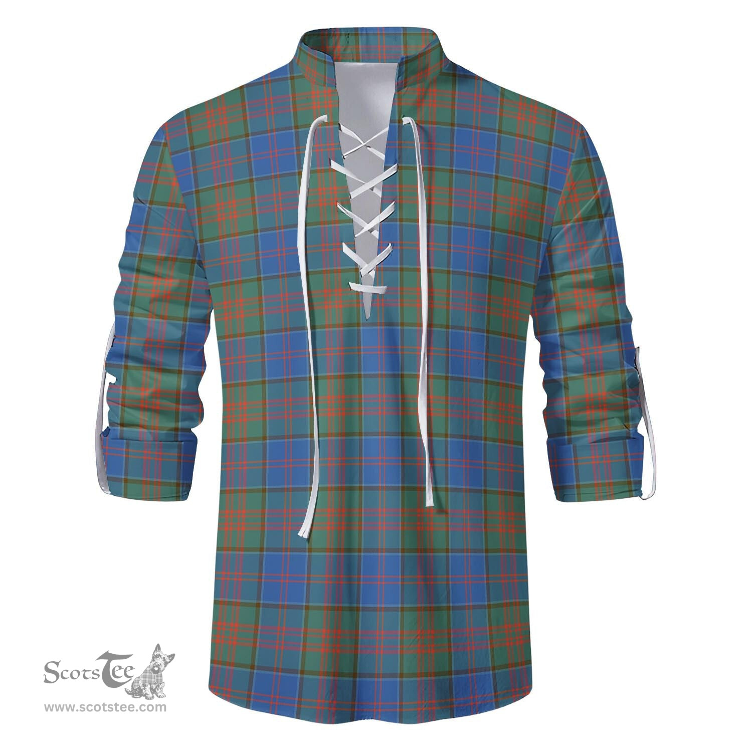 ScotsTee Shop Scottish Stewart of Appin Hunting Ancient Clan Tartan Mens Scottish Jacobite Ghillie Casual Shirt