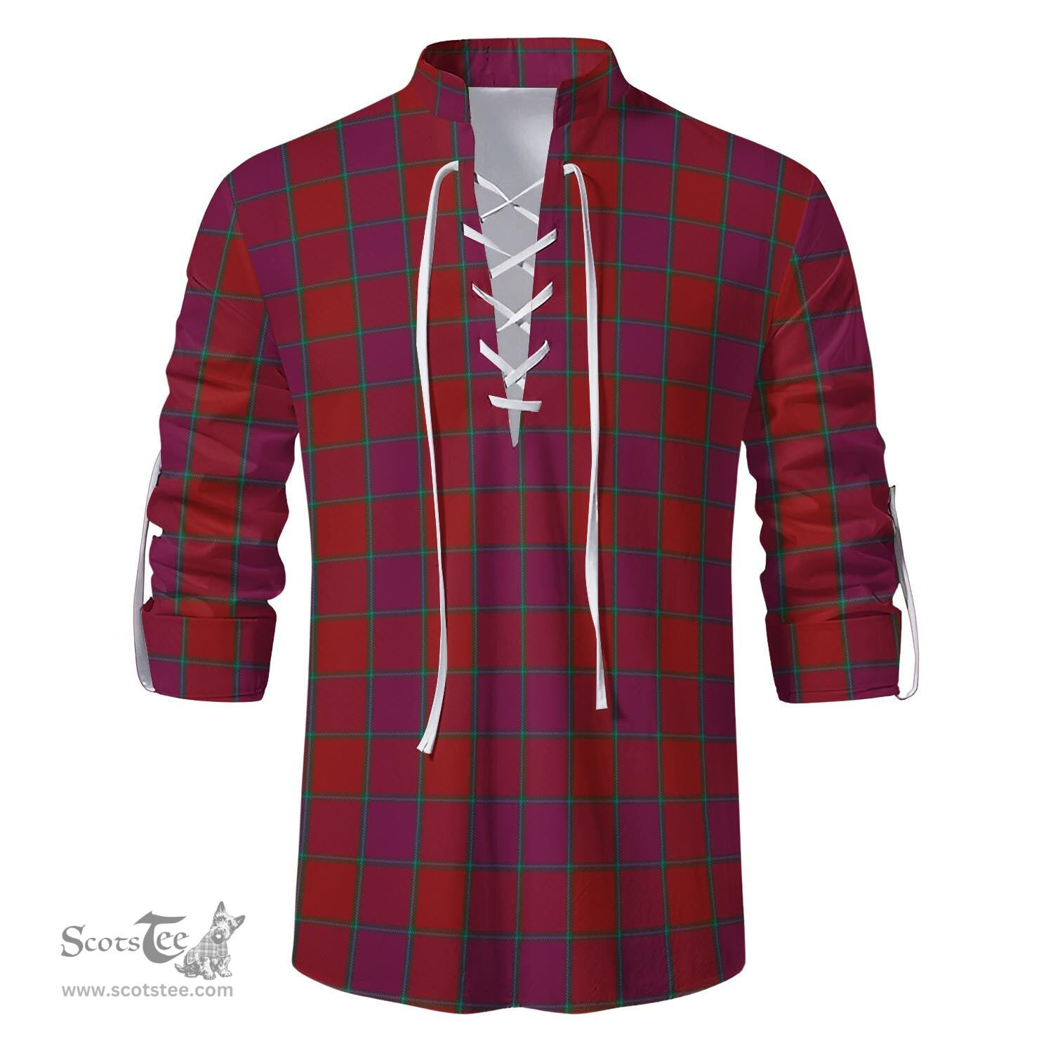 ScotsTee Shop Scottish MacNab Old Clan Tartan Mens Scottish Jacobite Ghillie Casual Shirt