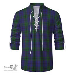 ScotsTee Shop Scottish Strachan Clan Tartan Mens Scottish Jacobite Ghillie Casual Shirt