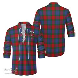 ScotsTee Shop Scottish Mar Clan Crest Tartan Mens Scottish Jacobite Ghillie Casual Shirt
