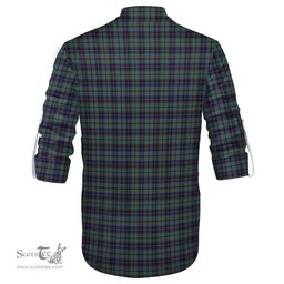 ScotsTee Shop Scottish Stephenson Clan Tartan Mens Scottish Jacobite Ghillie Casual Shirt