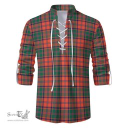 ScotsTee Shop Scottish Stewart of Appin Ancient Clan Tartan Mens Scottish Jacobite Ghillie Casual Shirt