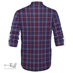 ScotsTee Shop Scottish Parker Clan Tartan Mens Scottish Jacobite Ghillie Casual Shirt