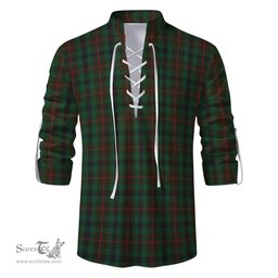 ScotsTee Shop Scottish Tennant Clan Tartan Mens Scottish Jacobite Ghillie Casual Shirt
