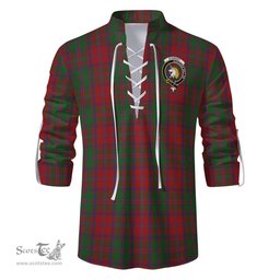 ScotsTee Shop Scottish Stewart of Appin Clan Crest Tartan Mens Scottish Jacobite Ghillie Casual Shirt
