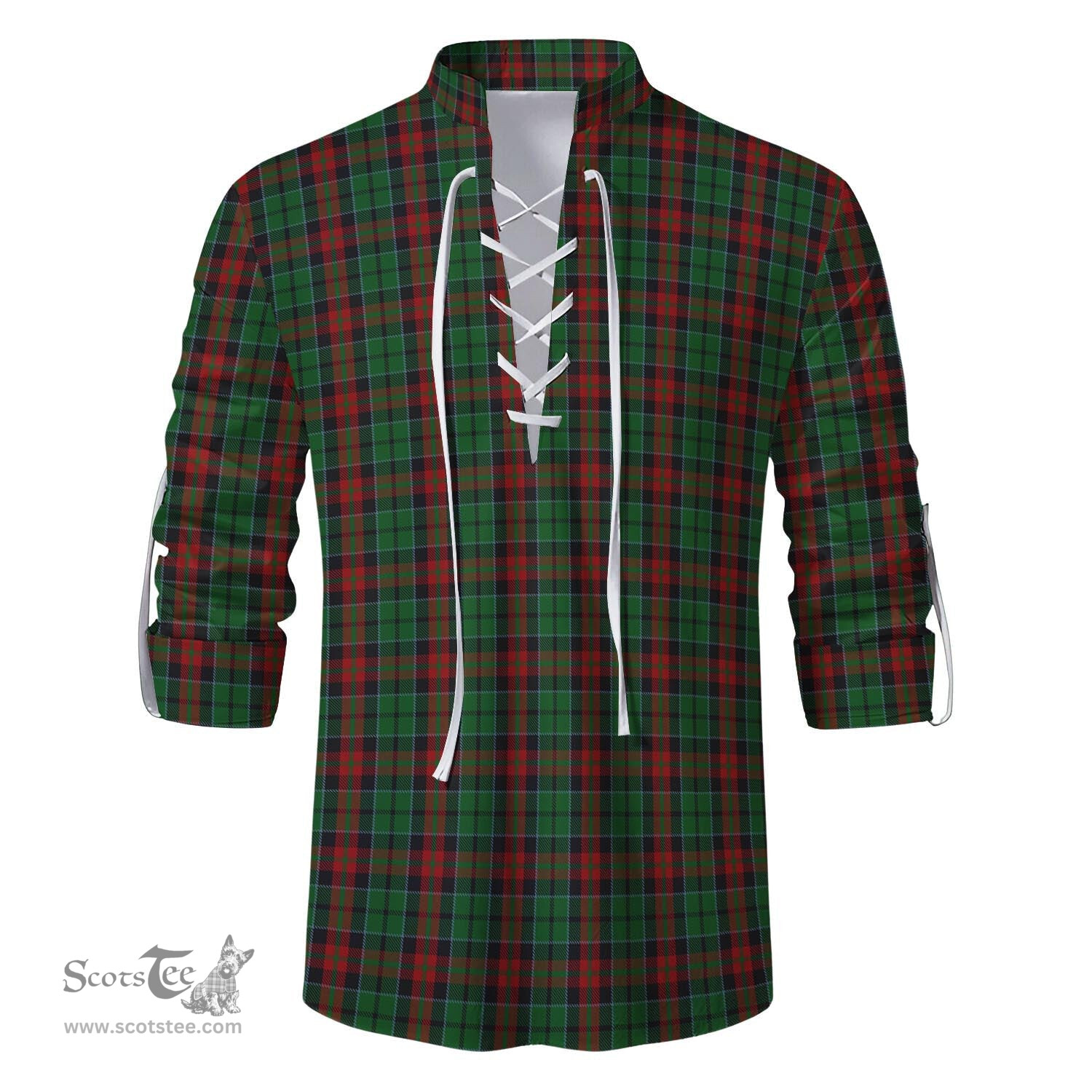 ScotsTee Shop Scottish Walker James Clan Tartan Mens Scottish Jacobite Ghillie Casual Shirt