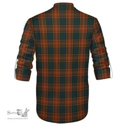 ScotsTee Shop Scottish Roscommon County Ireland Clan Tartan Mens Scottish Jacobite Ghillie Casual Shirt