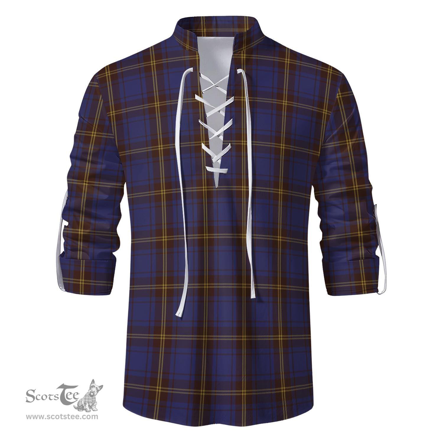 ScotsTee Shop Scottish Sligo County Ireland Clan Tartan Mens Scottish Jacobite Ghillie Casual Shirt