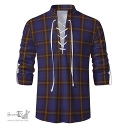 ScotsTee Shop Scottish Sligo County Ireland Clan Tartan Mens Scottish Jacobite Ghillie Casual Shirt