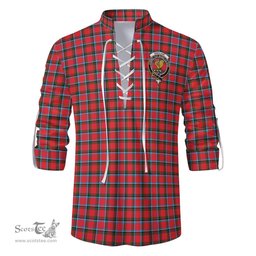 ScotsTee Shop Scottish Sinclair Modern Clan Crest Tartan Mens Scottish Jacobite Ghillie Casual Shirt