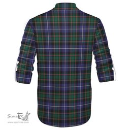 ScotsTee Shop Scottish MacRae Hunting Modern Clan Crest Tartan Mens Scottish Jacobite Ghillie Casual Shirt