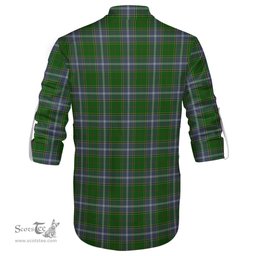 ScotsTee Shop Scottish Pringle Clan Crest Tartan Mens Scottish Jacobite Ghillie Casual Shirt