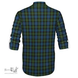 ScotsTee Shop Scottish MacKenzie Clan Crest Tartan Mens Scottish Jacobite Ghillie Casual Shirt