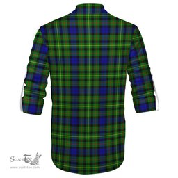 ScotsTee Shop Scottish Rollo Modern Clan Crest Tartan Mens Scottish Jacobite Ghillie Casual Shirt