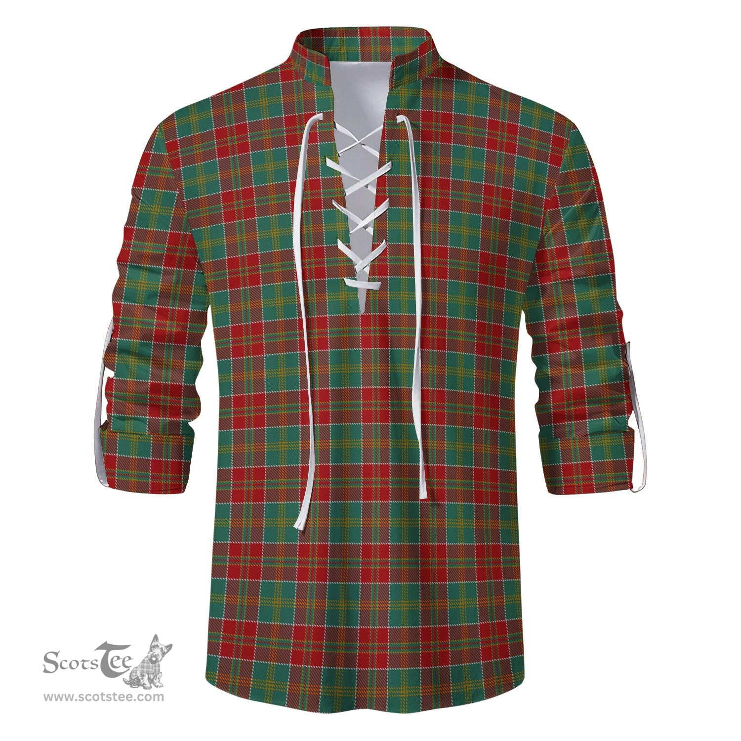 ScotsTee Shop Scottish MacDonald of Kingsburgh Clan Tartan Mens Scottish Jacobite Ghillie Casual Shirt