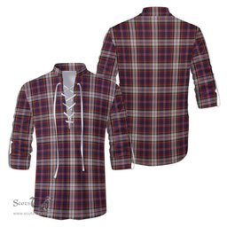 ScotsTee Shop Scottish MacFarlane Dress Clan Tartan Mens Scottish Jacobite Ghillie Casual Shirt