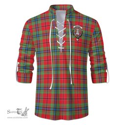 ScotsTee Shop Scottish MacLean of Duart Modern Clan Crest Tartan Mens Scottish Jacobite Ghillie Casual Shirt