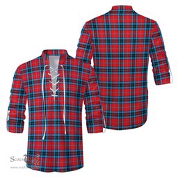 ScotsTee Shop Scottish MacTavish Modern Clan Tartan Mens Scottish Jacobite Ghillie Casual Shirt