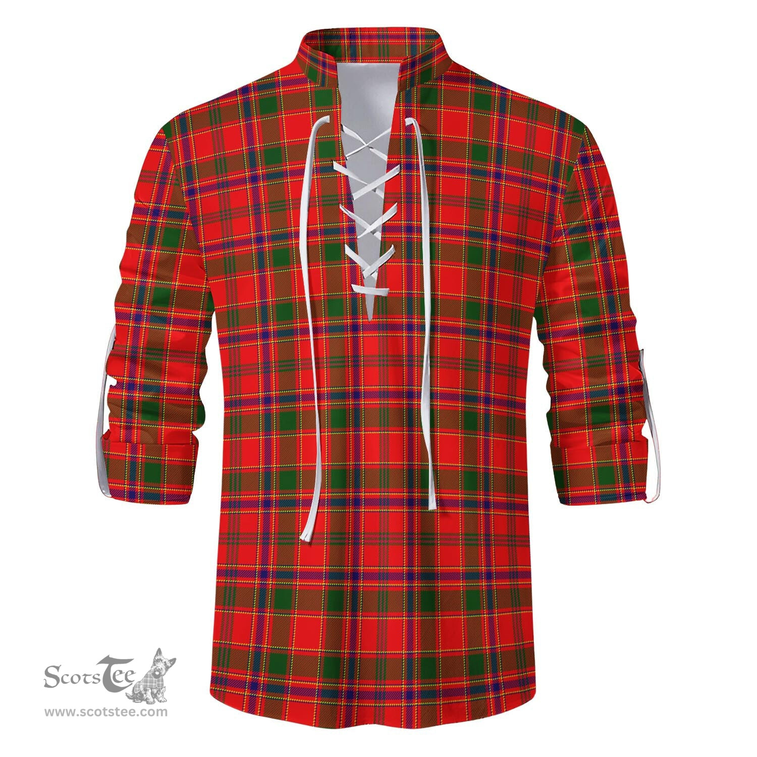 ScotsTee Shop Scottish Munro Modern Clan Tartan Mens Scottish Jacobite Ghillie Casual Shirt