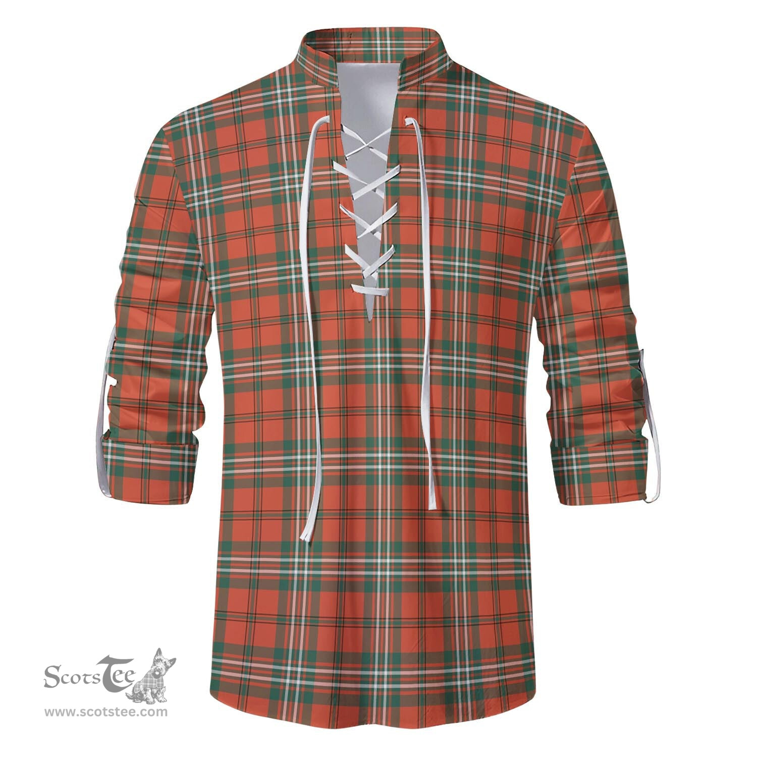 ScotsTee Shop Scottish Scott Ancient Clan Tartan Mens Scottish Jacobite Ghillie Casual Shirt