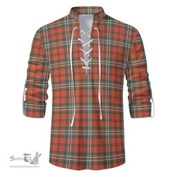 ScotsTee Shop Scottish Scott Ancient Clan Tartan Mens Scottish Jacobite Ghillie Casual Shirt