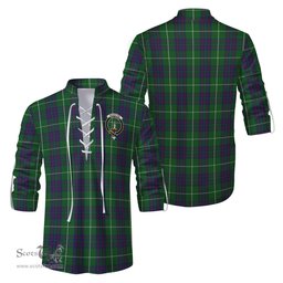 ScotsTee Shop Scottish MacIntyre Hunting Clan Crest Tartan Mens Scottish Jacobite Ghillie Casual Shirt