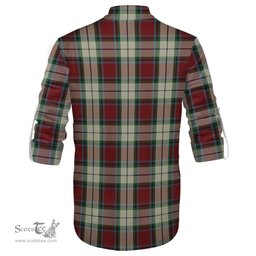 ScotsTee Shop Scottish Rose White Dress Clan Crest Tartan Mens Scottish Jacobite Ghillie Casual Shirt