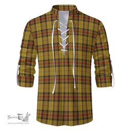 ScotsTee Shop Scottish Morgan of Wales Clan Tartan Mens Scottish Jacobite Ghillie Casual Shirt