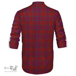 ScotsTee Shop Scottish MacNab Old Clan Crest Tartan Mens Scottish Jacobite Ghillie Casual Shirt