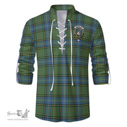 ScotsTee Shop Scottish MacMillan Hunting Ancient Clan Crest Tartan Mens Scottish Jacobite Ghillie Casual Shirt